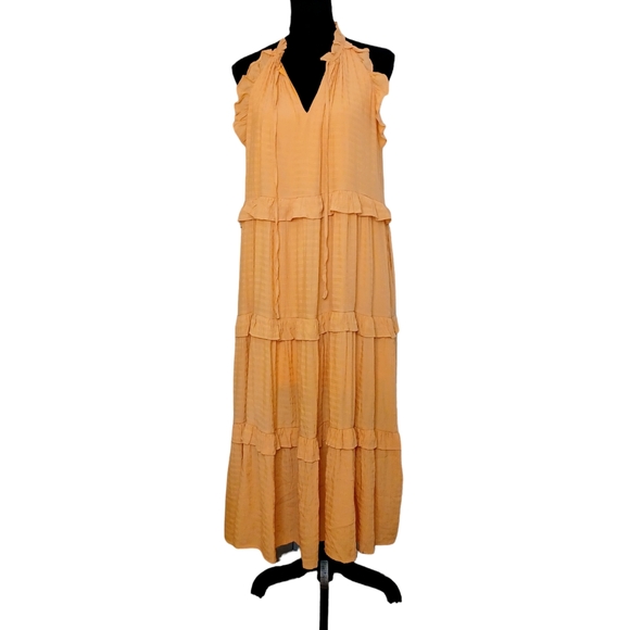 Talulah Mockingbird Tiered Cottagecore Halter Midi Dress Women's Sz Medium - Picture 2 of 10